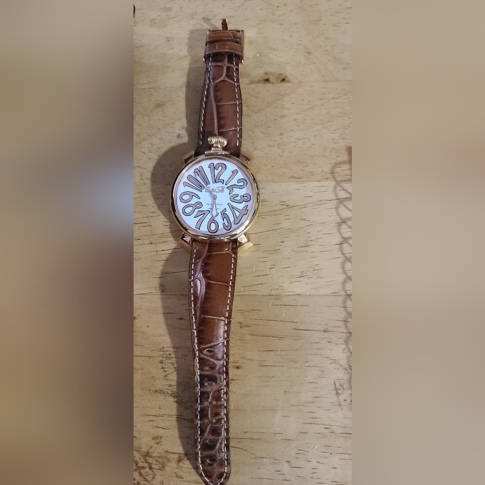 Gaga milano watch color brown original
